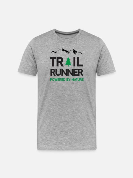 Trail Runner - Powered by Nature - Men's Premium Organic T-Shirt - heather grey