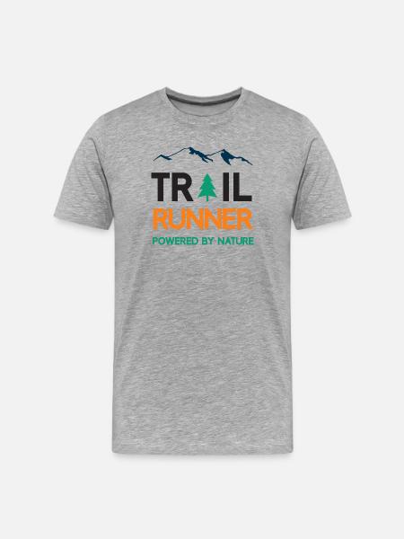 Trail Runner - Powered by Nature - Men's Premium Organic T-Shirt - heather grey