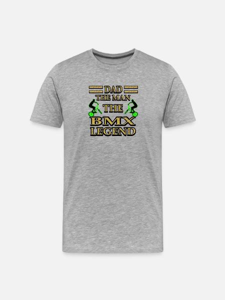 BMX cross bike bike cross champ legend dad dad - Men's Premium Organic T-Shirt - heather grey