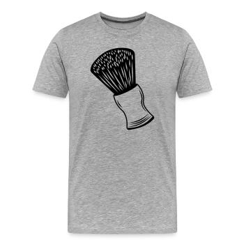 Shaving brush - Men's Premium Organic T-Shirt - heather grey - Front - Damien (186cm)