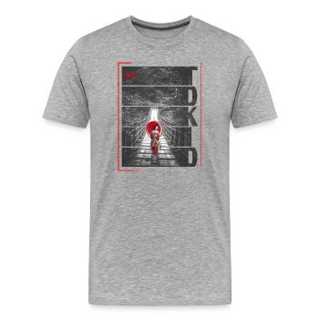 TOKIO - Männer Premium Bio T-Shirt - Grau meliert - Vorne - Damien (186cm)