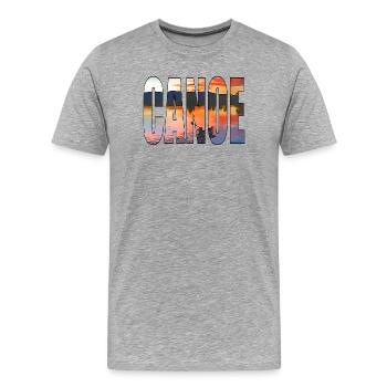 KANU-KAJAK - Männer Premium Bio T-Shirt - Grau meliert - Vorne - Damien (186cm)