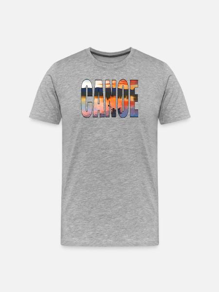 KANU-KAJAK - Männer Premium Bio T-Shirt - Grau meliert