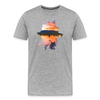CANOE KAYAK - Men's Premium Organic T-Shirt - heather grey - Front - Damien (186cm)