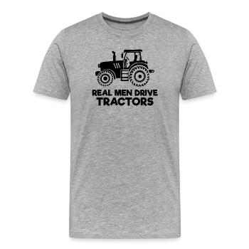 Cool Saying Tractor Commercial Vehicle Vehicle Builder - Men's Premium Organic T-Shirt - heather grey - Front - Damien (186cm)