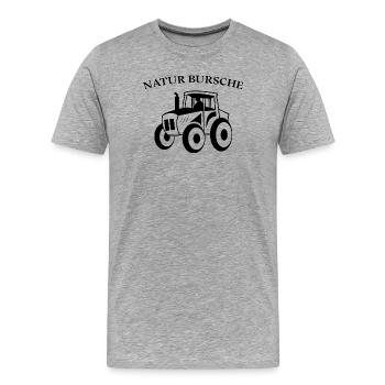Traktor Statement Landleben Ackerbau Landwirt - Männer Premium Bio T-Shirt - Grau meliert - Vorne - Damien (186cm)