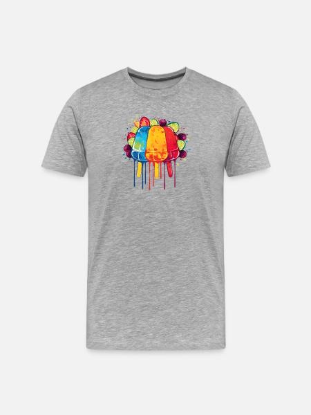 Popsicles - Men's Premium Organic T-Shirt - heather grey