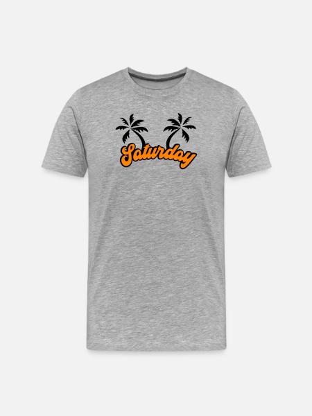 Saturday The Weekend Design - Men's Premium Organic T-Shirt - heather grey