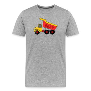 Keepauto sand, red yellow - Men's Premium Organic T-Shirt - heather grey - Front - Damien (186cm)