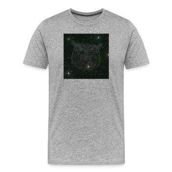 originelle Raubkatzen shirts, weißer bengal Tiger - Männer Premium Bio T-Shirt - Grau meliert - Vorne - Damien (186cm)