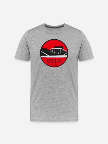 Oslo Operahus Silhouette - Men's Premium Organic T-Shirt - heather grey