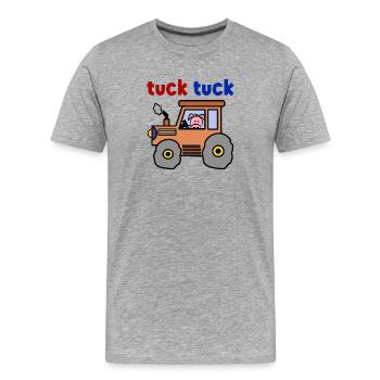 Tractor Farmer Field Agriculture Country Life - Men's Premium Organic T-Shirt - heather grey - Front - Damien (186cm)