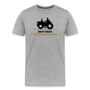 Machinerie agricole Déclaration de l’agriculteur Ferme de tracteurs - T-shirt bio Premium Homme - gris chiné - Devant - Damien (186cm)