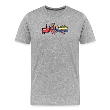 Landleben Traktor Nutzfahrzeug Kraftfahrzeug - Männer Premium Bio T-Shirt - Grau meliert - Vorne - Damien (186cm)