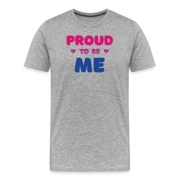 Bisexual Pride to Be Me - Pride Month - Men's Premium Organic T-Shirt - heather grey - Front - Damien (186cm)