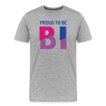 Proud To Be Bisexual - Men's Premium Organic T-Shirt - heather grey - Front - Damien (186cm)