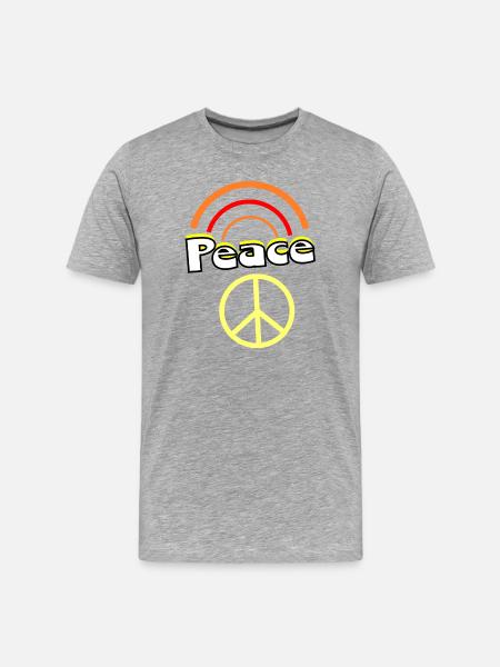 70s Pattern - Men's Premium Organic T-Shirt - heather grey