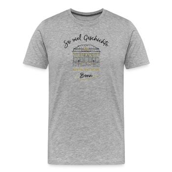 Altes Rathaus Bonn - Männer Premium Bio T-Shirt - Grau meliert - Vorne - Damien (186cm)