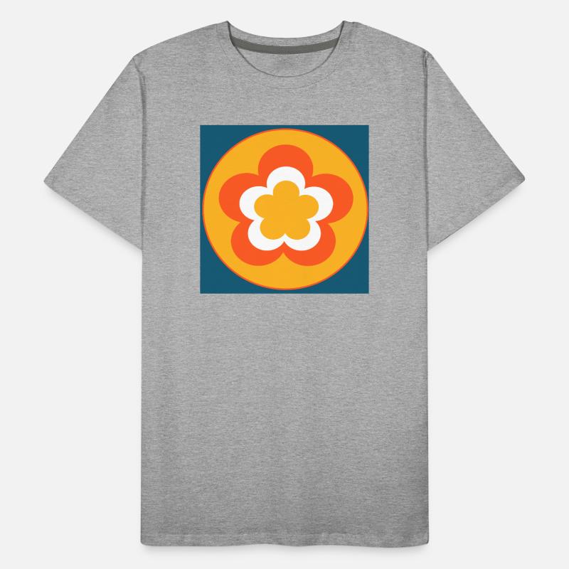 70s Flower Pattern Men's Premium Organic T-Shirt