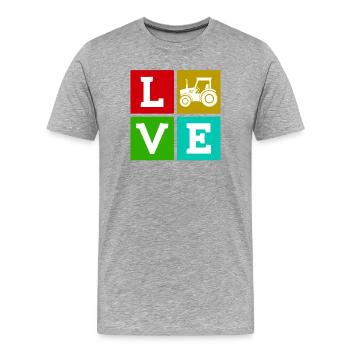 Traktor Landleben Spruch Nutzfahrzeug Landwirt - Männer Premium Bio T-Shirt - Grau meliert - Vorne - Damien (186cm)