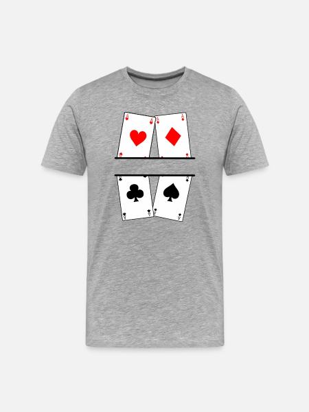 Four aces text banner - Men's Premium Organic T-Shirt - heather grey