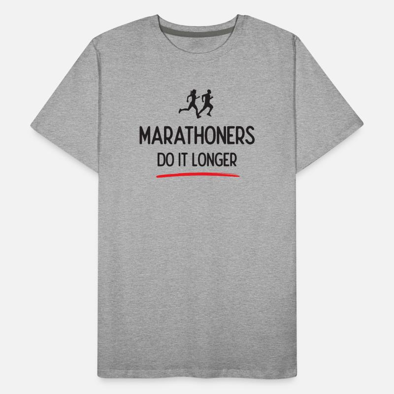 Marathonläufer machen es länger Männer Premium Bio T-Shirt