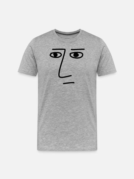Art Face Artist Man - Men's Premium Organic T-Shirt - heather grey