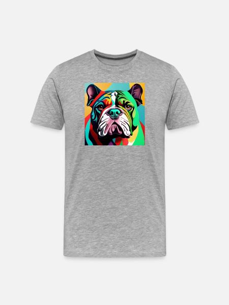 Bouledogue - T-shirt bio Premium Homme - gris chiné