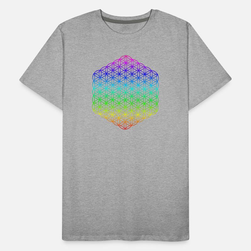 Blume des Lebens - 5. Dimension - Mandala Männer Premium Bio T-Shirt