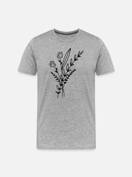 Bouquet - Men's Premium Organic T-Shirt - heather grey
