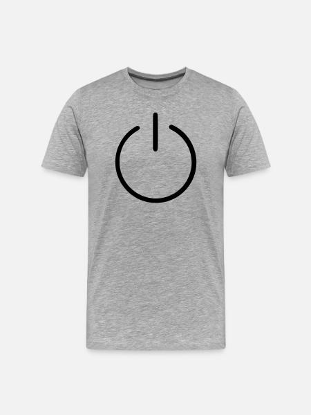 An Us Off Button - Men's Premium Organic T-Shirt - heather grey