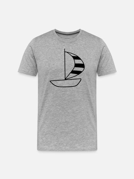Sailboat - Men's Premium Organic T-Shirt - heather grey