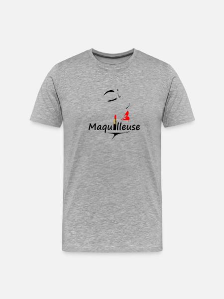 Maquilleuse - T-shirt bio Premium Homme - gris chiné
