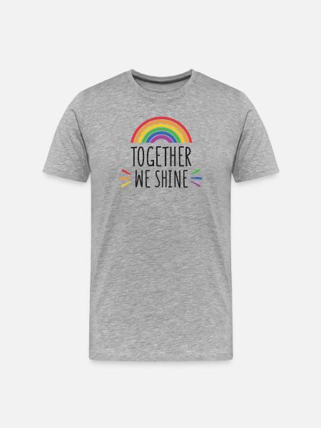 Pride Month - Together We Shine - Men's Premium Organic T-Shirt - heather grey