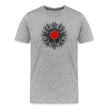 Midsummer Sun Summer - Men's Premium Organic T-Shirt - heather grey - Front - Damien (186cm)