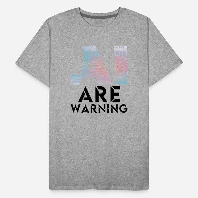 AI alert Caution artificial intelligence Men's Premium Organic T-Shirt