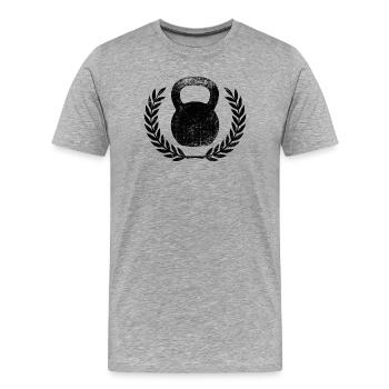 Hard Style Passion - T-shirt bio Premium Homme - gris chiné - Devant - Damien (186cm)