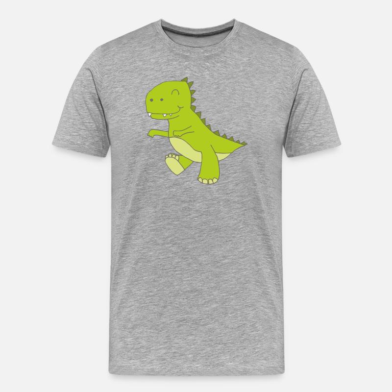 dino klein - Männer Premium Bio T-Shirt - Grau meliert
