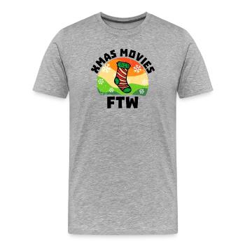 Binge Watching Movies Movies Statement Series - Men's Premium Organic T-Shirt - heather grey - Front - Damien (186cm)