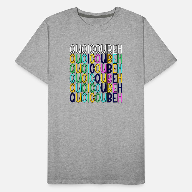 WhatCouBeH Regenbogen-Gitter Männer Premium Bio T-Shirt