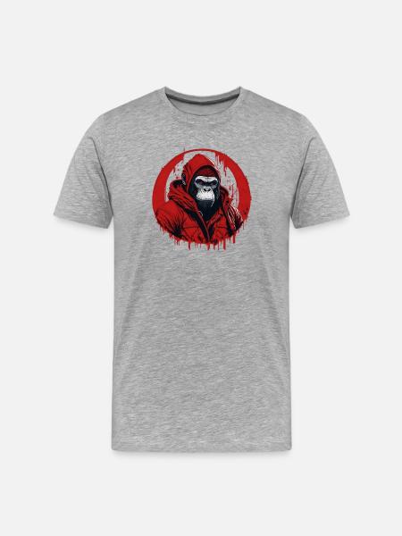 Gorilla Street Style - Men's Premium Organic T-Shirt - heather grey
