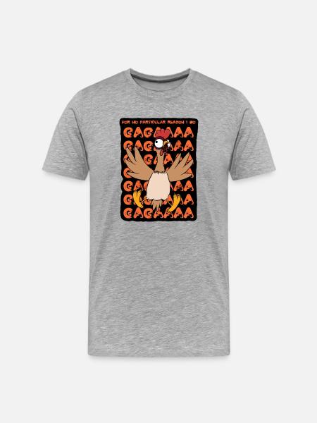 Crazy chicken - Men's Premium Organic T-Shirt - heather grey