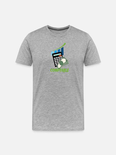 Comptable - T-shirt bio Premium Homme - gris chiné