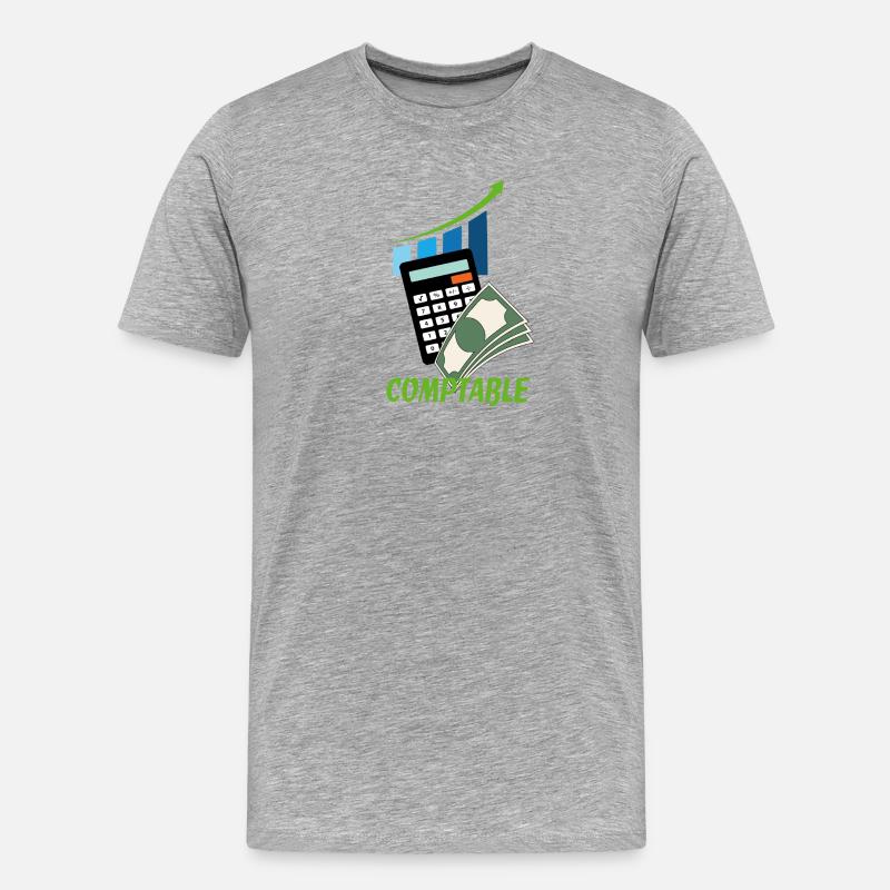 Buchhalter - Männer Premium Bio T-Shirt - Grau meliert