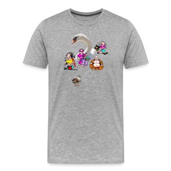 Swan Company - Men's Premium Organic T-Shirt - heather grey - Front - Damien (186cm)
