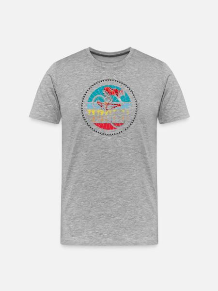 Mountain bicycle - Men's Premium Organic T-Shirt - heather grey