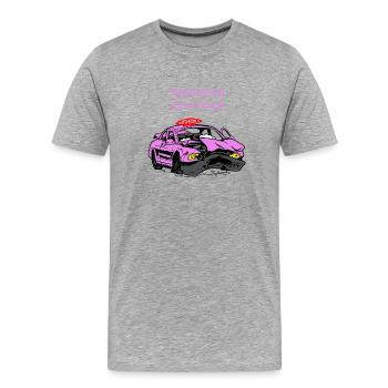Monitrice auto-école - T-shirt bio Premium Homme - gris chiné - Devant - Damien (186cm)