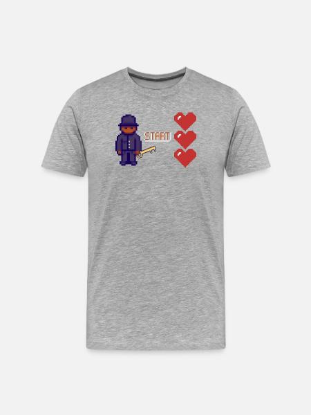 game love - T-shirt bio Premium Homme - gris chiné