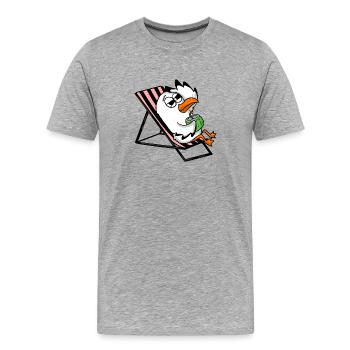 Mouette - T-shirt bio Premium Homme - gris chiné - Devant - Damien (186cm)