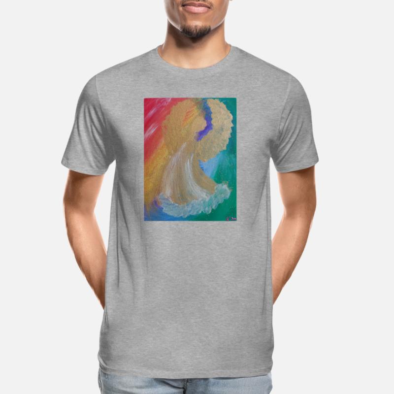 Regenbogenengel - Engel des Einklangs - Engelbild Männer Premium Bio T-Shirt